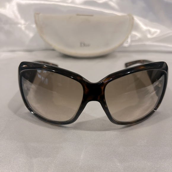 Authentic Christian Dior Strassy 1 Vintage Brown Tortoise Crystal PreOwned - Picture 5 of 10